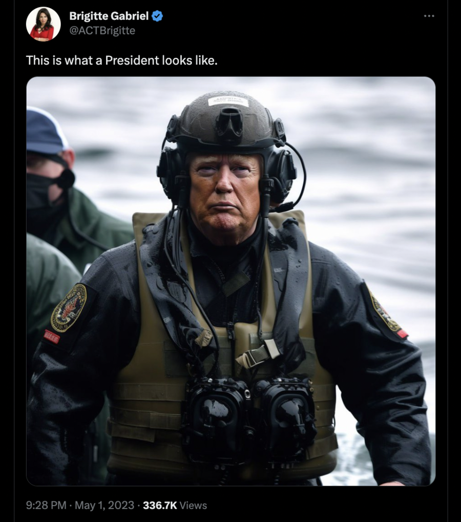 Fact Check Photo Of Trump Wearing Helmet, MilitaryStyle Vest Is NOT